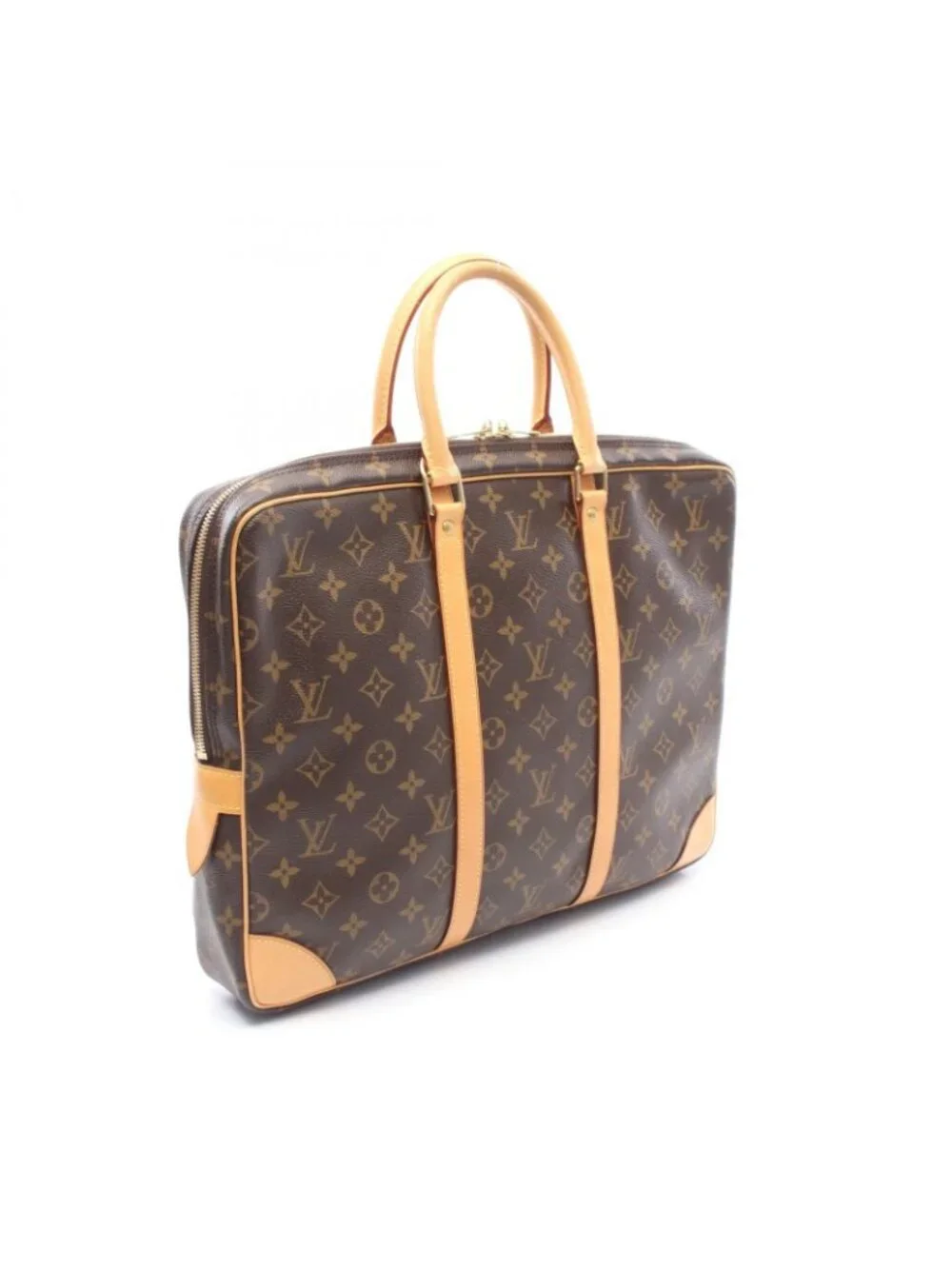 Louis Vuitton Briefcase Porte Documents Voyage Canvas Leather